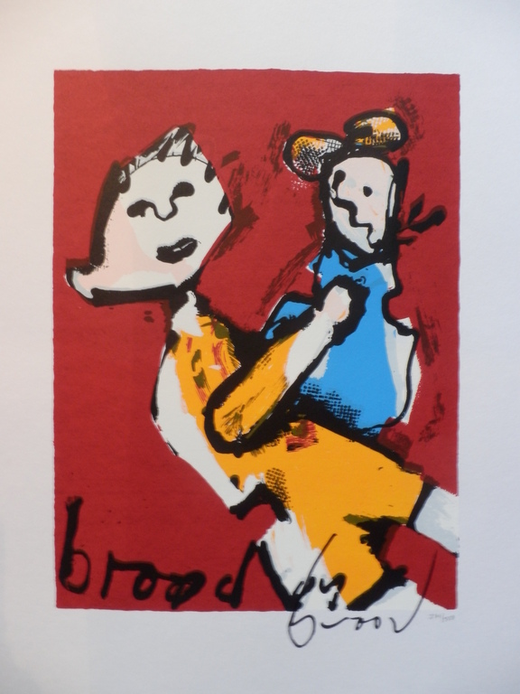 HERMAN BROOD, Gelimiteerde en HANDGESIGNEERDE Zeefdruk  MOEDER EN KIND verkocht voor € 160!