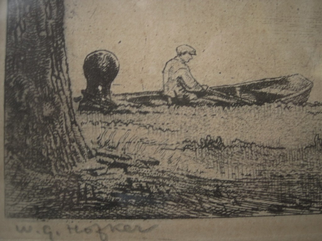 Magnifieke W.G.Hofker  Ets "Amsterdam bierwagen Amstelbrouwerij" gesigneerd  kopen? Bied vanaf 1!