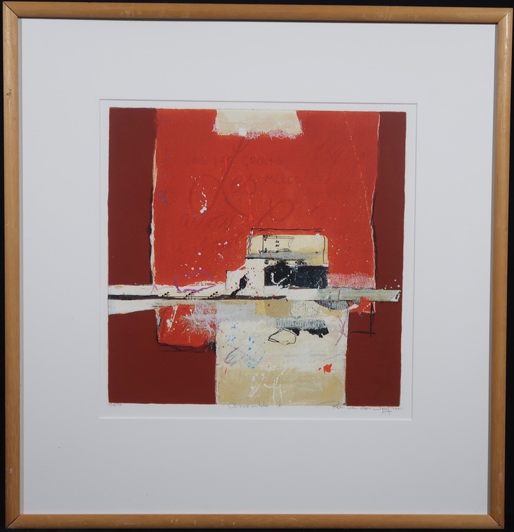 Ron van der Werf: Zeefdruk, Assemble I - Ingelijst verkocht voor € 35!