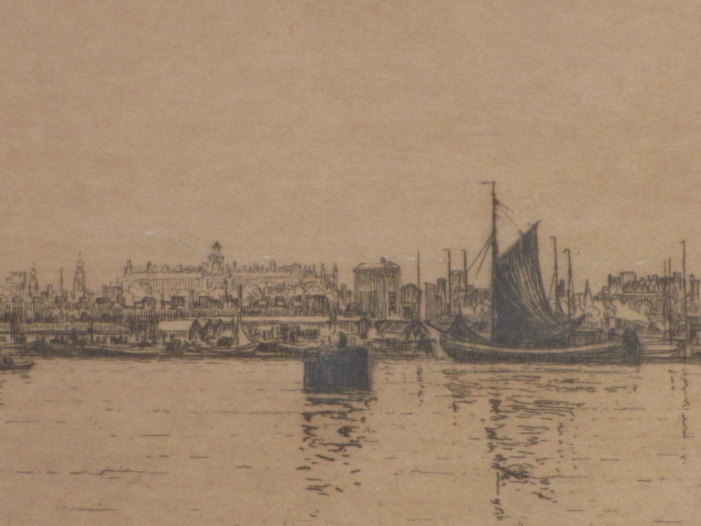 Albert Hemelman, Panorama op Amsterdam vanaf het IJ, Ets kopen? Bied vanaf 50!