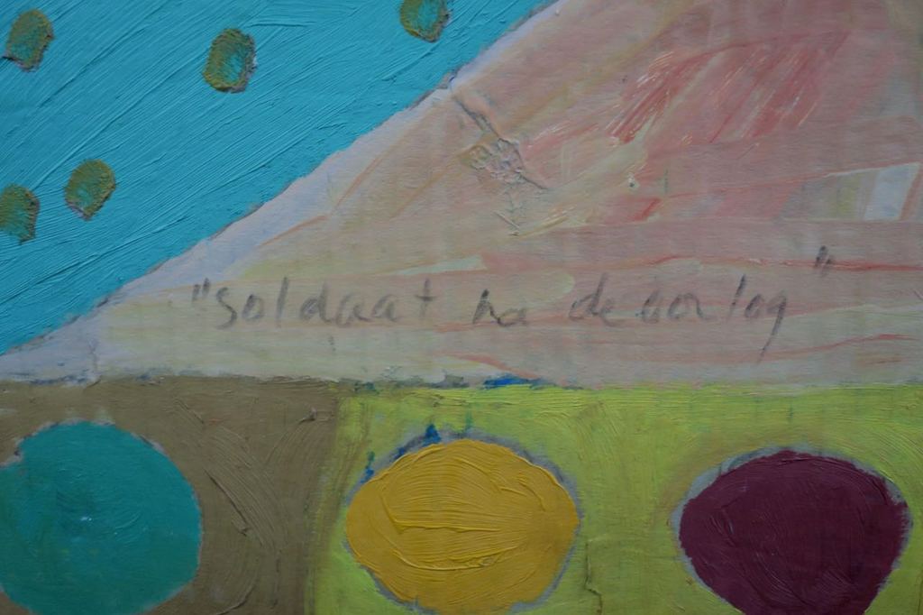 Meertje Kaal: Olieverf op karton, Soldaat na de oorlog - Ingelijst kopen? Bied vanaf 1!