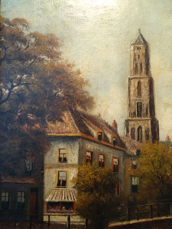 Hero Hette Ros (1870-1954) - Stadsgezicht van Utrecht met de Dom   kopen? Bied vanaf 350!
