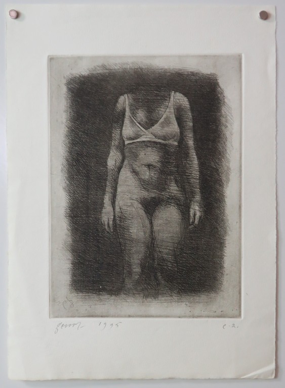 Geurt van Dijk: Ets, Naakt met bh kopen? Bied vanaf 20!