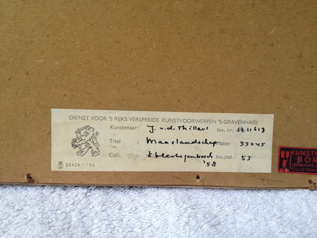 Jan van de Thillart - Handdruk litho 4/35 (45 x 33 cm) 1958 - Maaslandschap kopen? Bied vanaf 1!