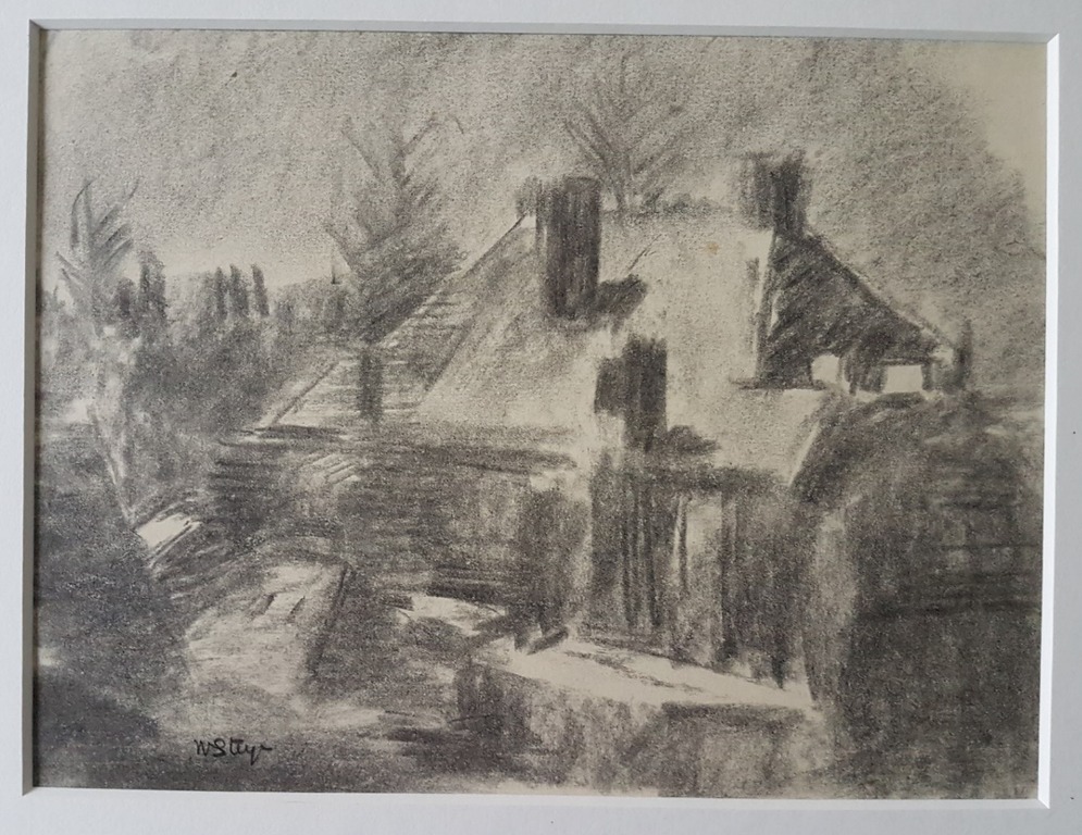 Wim Steijn, tekening, 'Groot Bentveld' kopen? Bied vanaf 35!