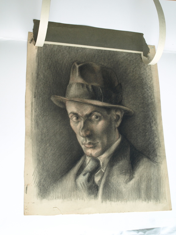 Onbekend : Tekening , Man met hoed – ca 1920 - Elias Smalhout kopen? Bied vanaf 1!