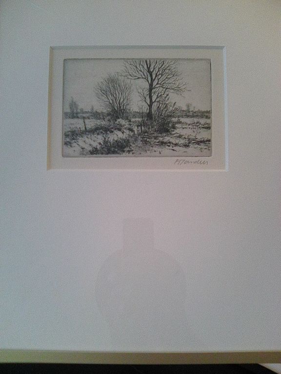 Frans Manders Ets van Landschap 8 cm / 12 cm  kopen? Bied vanaf 15!