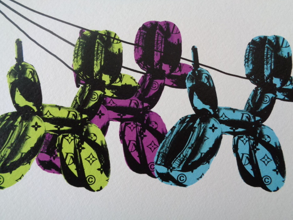 GROTE Fine Art Print,"Queen Dog ", GESIGNEERD en COA, genummerd A/P of 1 t/m 100 kopen? Bied vanaf 1!