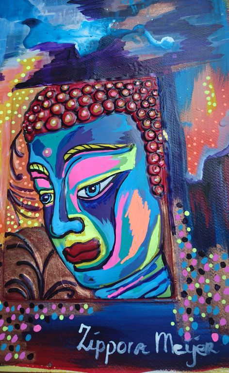 Zippora Meijer   Longing for the meaning of Buddha  50/70 cm  kopen? Bied vanaf 1!