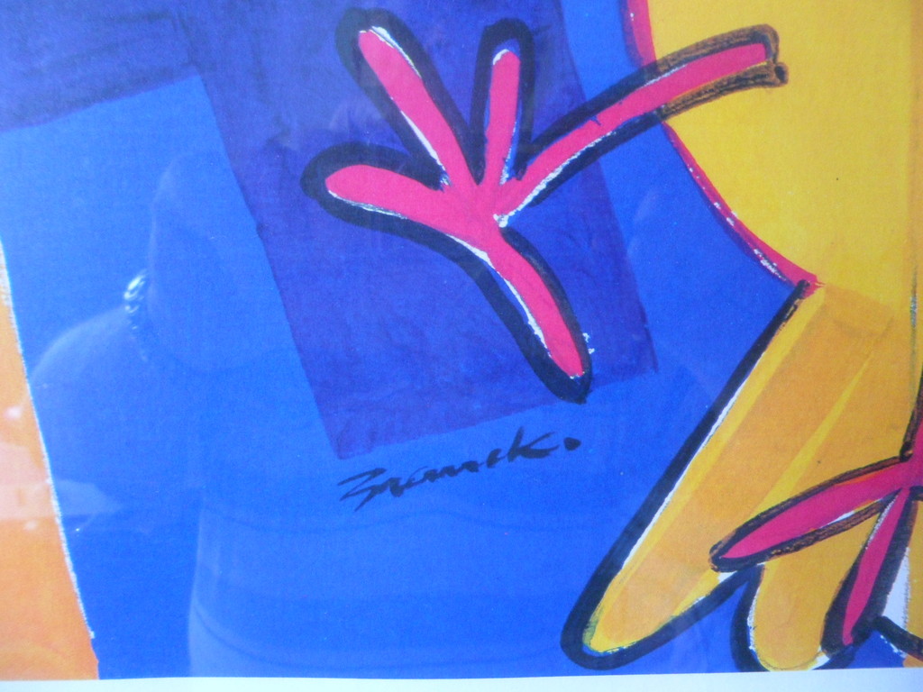 Niet of onleesbaar gesigneerd - Onbekende wel gesigneerd. Zeefdruk, Vogel met lint kopen? Bied vanaf 20!