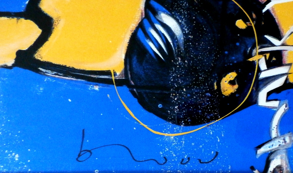 Herman Brood - ingelijste zeefdruk: de basgitarist kopen? Bied vanaf 325!