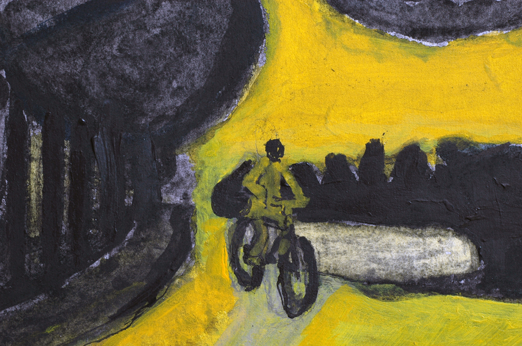 Hans Ebeling Koning, acryl op papier, zelfportret kopen? Bied vanaf 50!