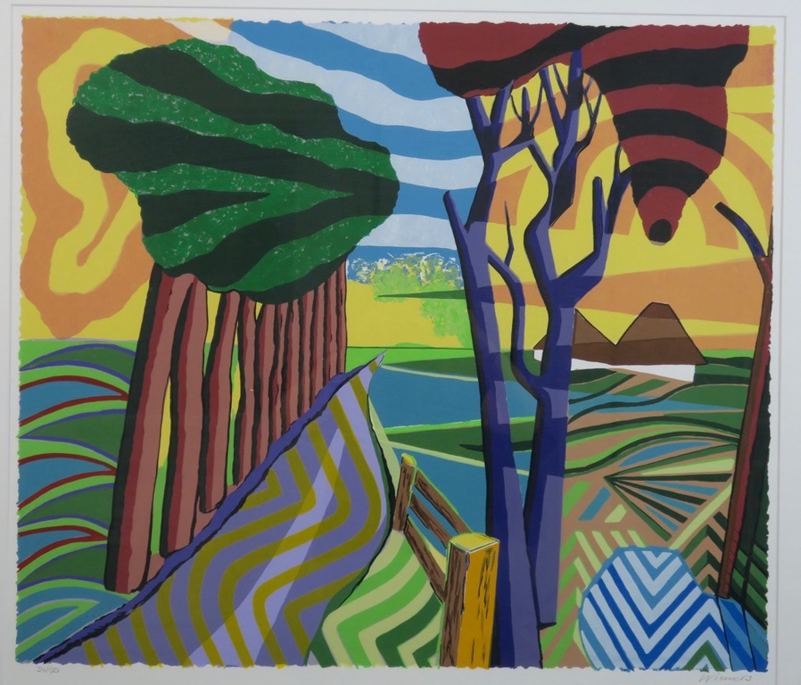 Peter Wiemers: Zeefdruk, Landschap - Ingelijst kopen? Bied vanaf 50!