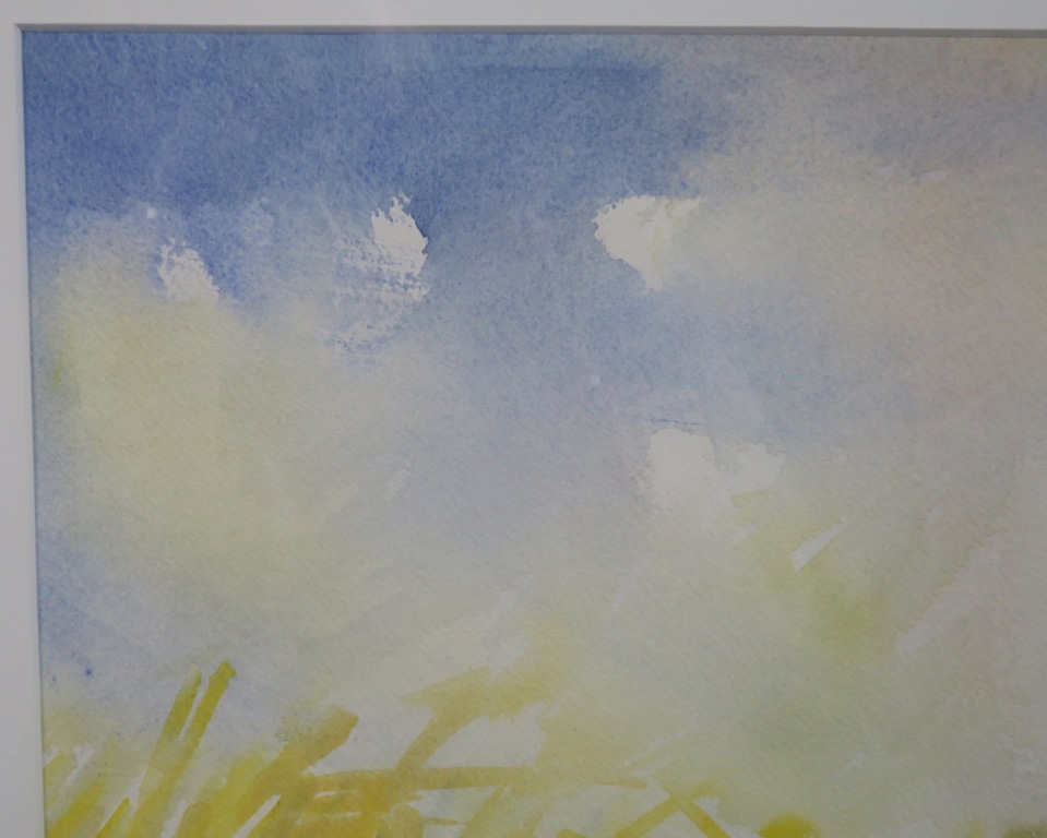 Theo Blankestijn: Aquarel, Herfst Rietkanten - Ingelijst kopen? Bied vanaf 35!