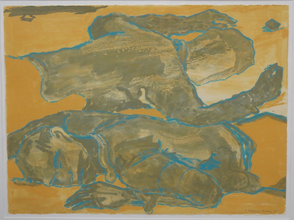 Koen Ebeling Koning: Litho, Twee figuren - Ingelijst kopen? Bied vanaf 35!