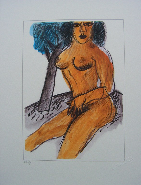 Corneille - piezo grafiek - naakt onde een boom kopen? Bied vanaf 1!