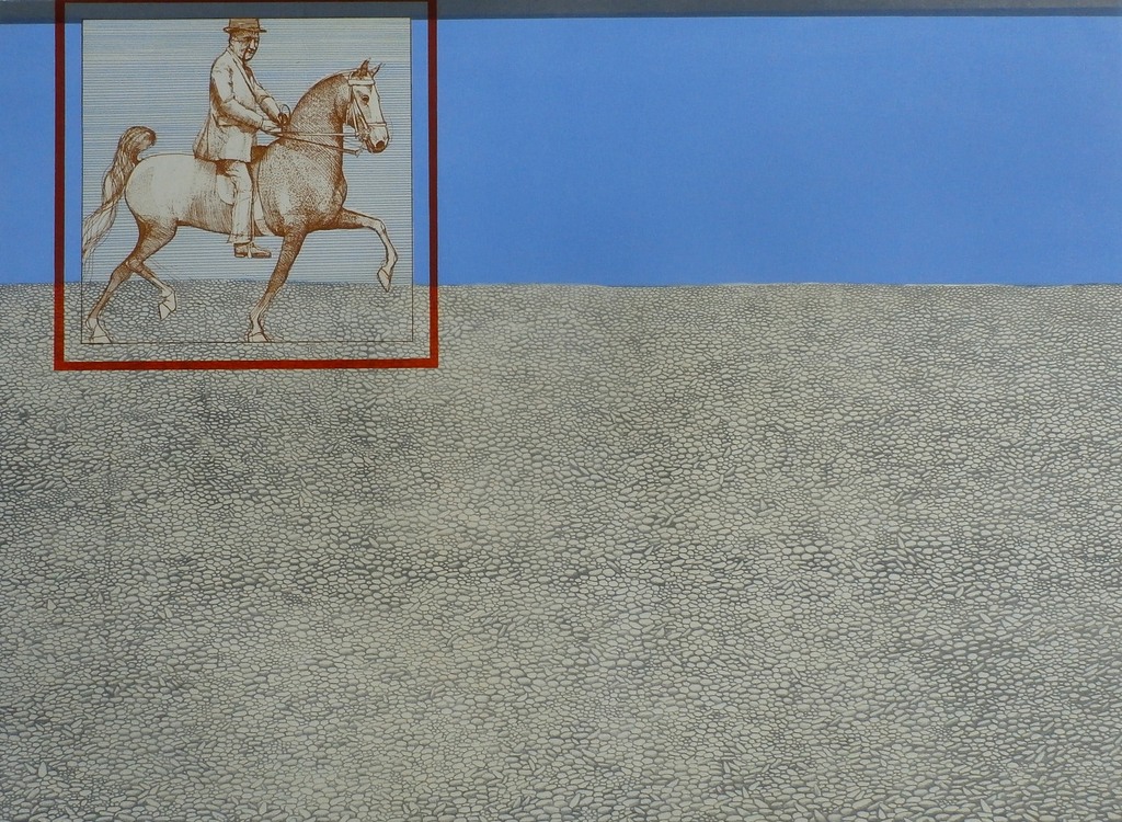 Aat Verhoog - litho: Ruiter op grindweg kopen? Bied vanaf 35!