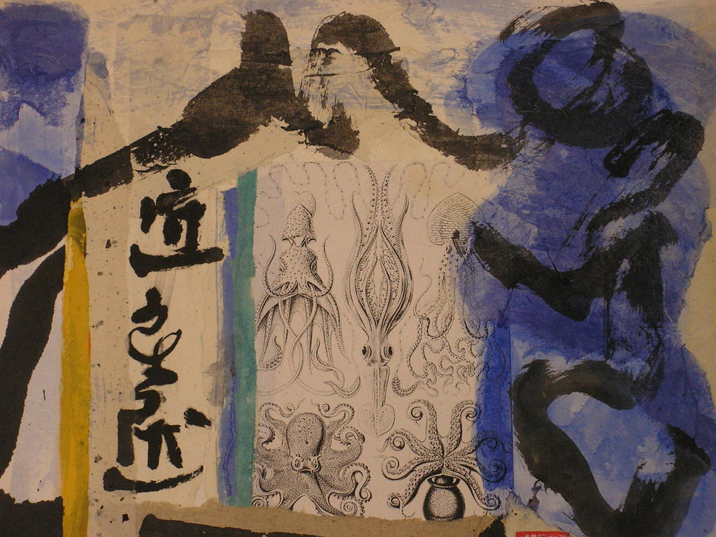 ERNST VIJLBRIEF (1934-2010)   -  gemengde techniek  -  Collage ZT kopen? Bied vanaf 75!