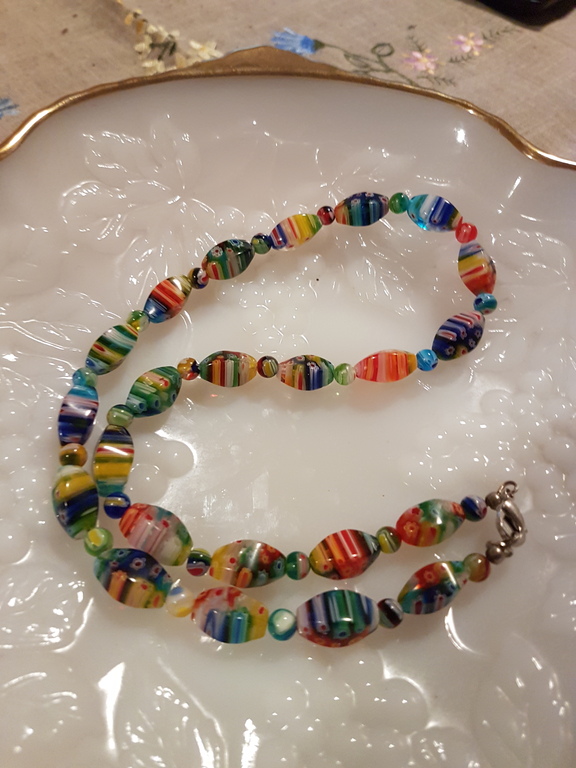 Ketting multicolor glas art 55 kopen? Bied vanaf 3!