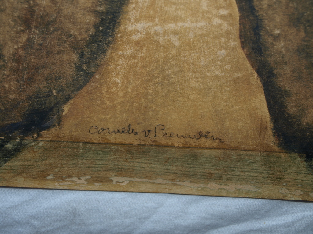 CORNELIS VAN LEEUWEN – Tekening / aquarel – 2 Mannen – Gesigneerd - ca 1940 kopen? Bied vanaf 1!