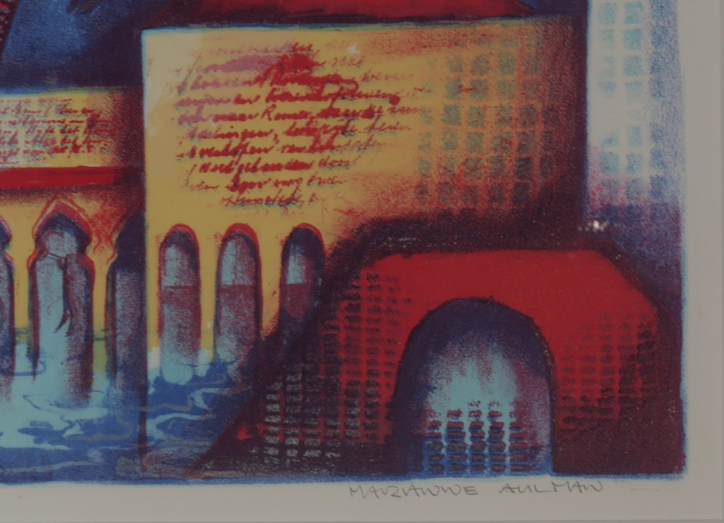 Marianne Aulman: Litho, Viaggio Mondo III - Ingelijst kopen? Bied vanaf 1!