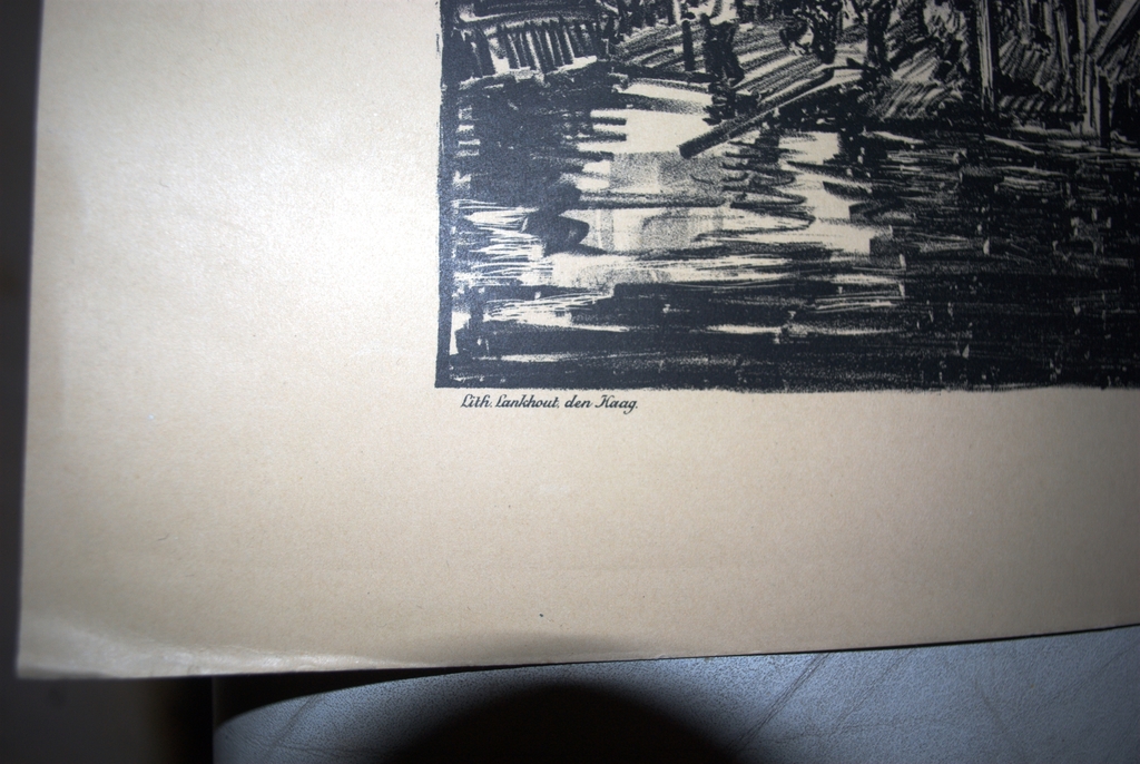 Litho scheepswerf, gesigneerd kopen? Bied vanaf 35!