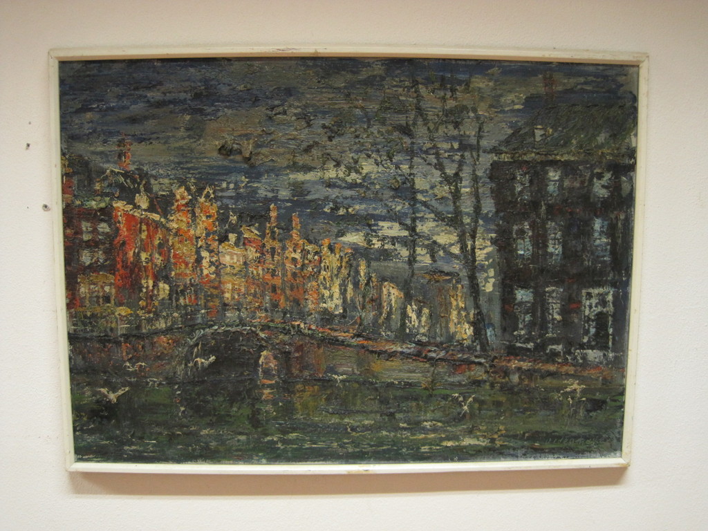 Arnoldus Oldenhave - olieverf "Amsterdam namiddag Herengracht" ca 1950 kopen? Bied vanaf 1!