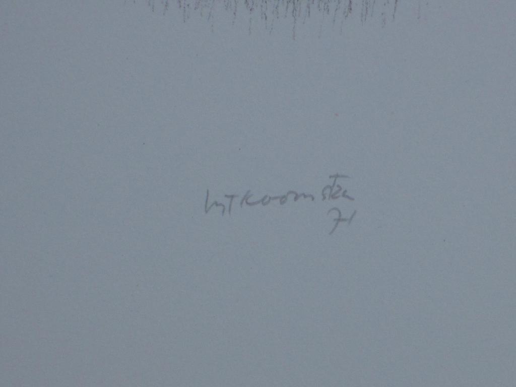 Metten Koornstra, Landschap met figuur en bomen, Litho kopen? Bied vanaf 55!