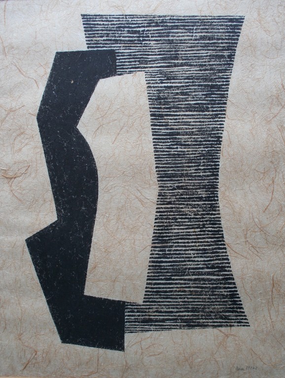 Geni Peter - houtdruk - ingelijst - gesigneerd kopen? Bied vanaf 60!