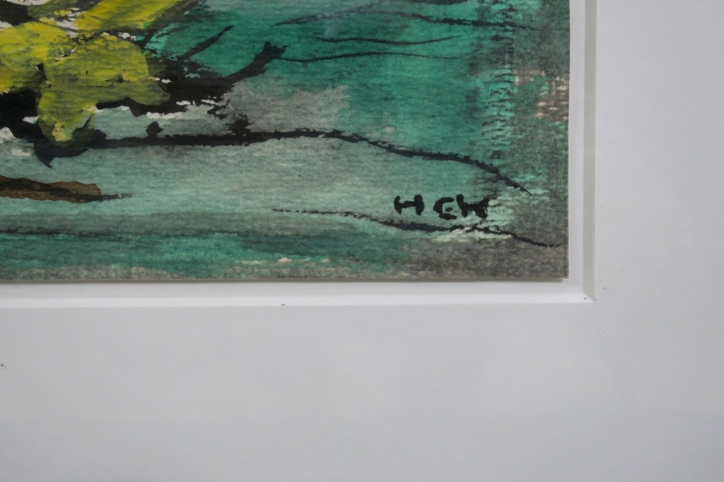 Hans Ebeling Koning: Gouache, Binnenplaats - Ingelijst kopen? Bied vanaf 150!