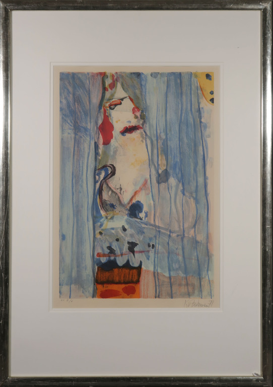 Kees van Bohemen: Litho, Een vrouw - Ingelijst (Groot) verkocht voor € 100!