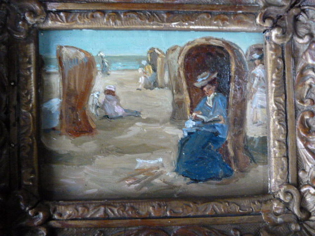 Onbekend – niet gesigneerd -  20e eeuw. - Strand verkocht voor € 245!