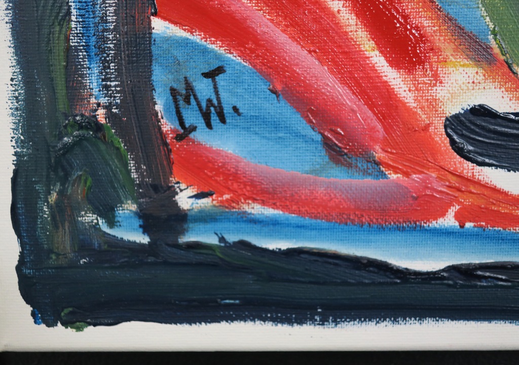 Martin van Wordragen: Gemengde techniek op doek, Nestelende vogel - Ingelijst kopen? Bied vanaf 500!