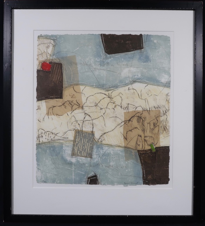 Bernard Remusat: Carborundum, Pech-Merle - Ingelijst verkocht voor € 50!