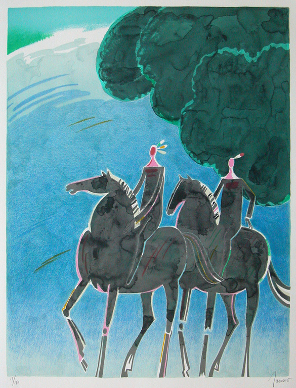 Albert Zavaro , ‘Les deux indiens’ - handgesigneerde litho, ed. 180 kopen? Bied vanaf 65!