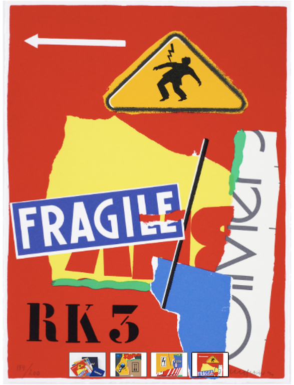 Peter Klasen: Zeefdruk, Devant le miroir de notre monde III verkocht voor € 50!