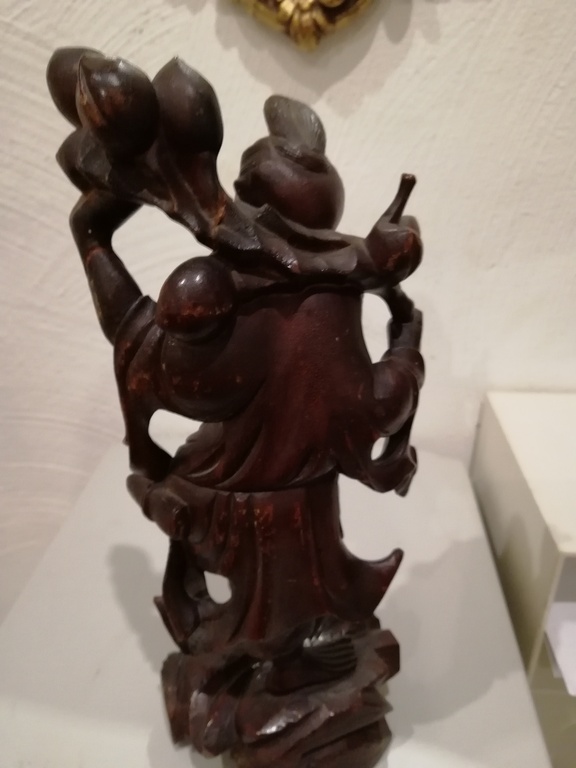 massief houten beeld van bacchus - onbekend kunstenaar kopen? Bied vanaf 10!