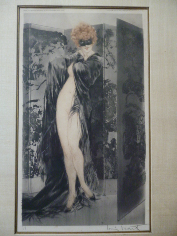 Louis Icart - kleurenets - Maskerade kopen? Bied vanaf 350!