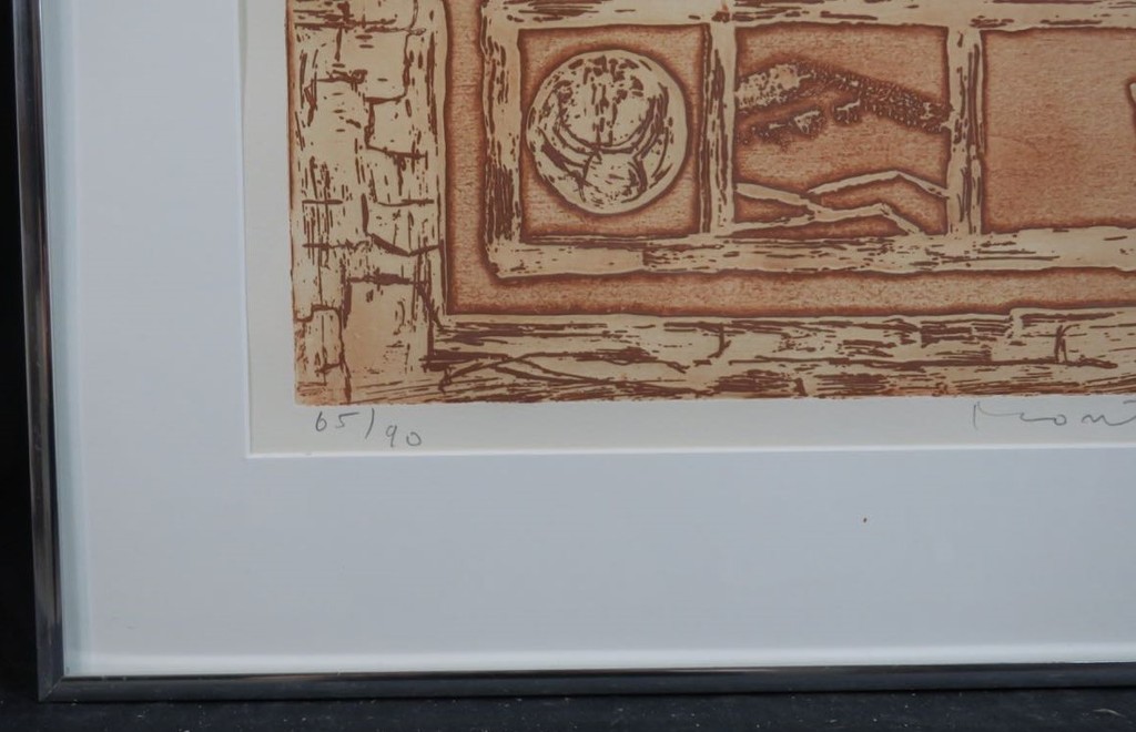 Jan Montyn: Ets en Aquatint, Lente (groen) - Ingelijst kopen? Bied vanaf 120!