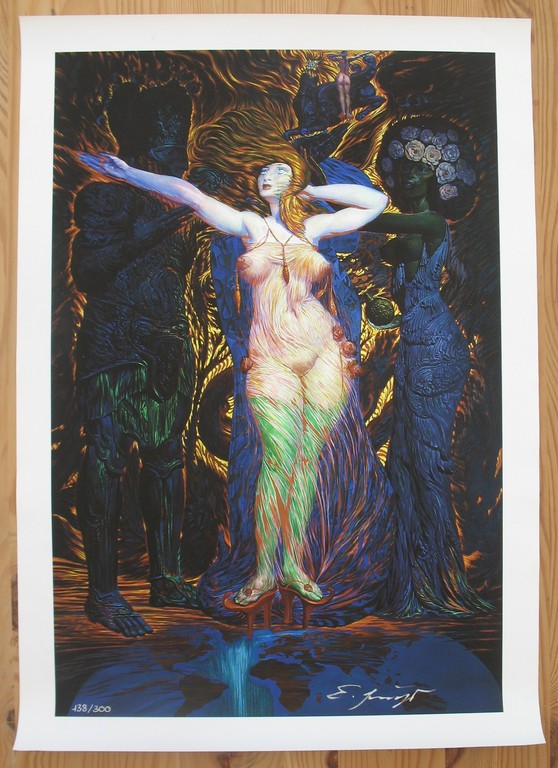 Ernst Fuchs, GiclÃ©e, Die Einkleidung der Esther kopen? Bied vanaf 40!