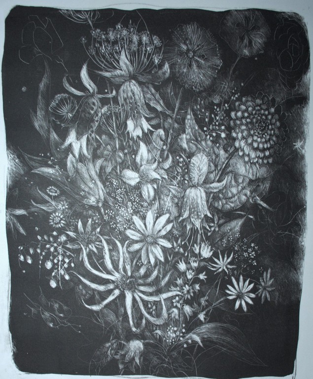 Bloemenweelde - ingelijste litho kopen? Bied vanaf 35!