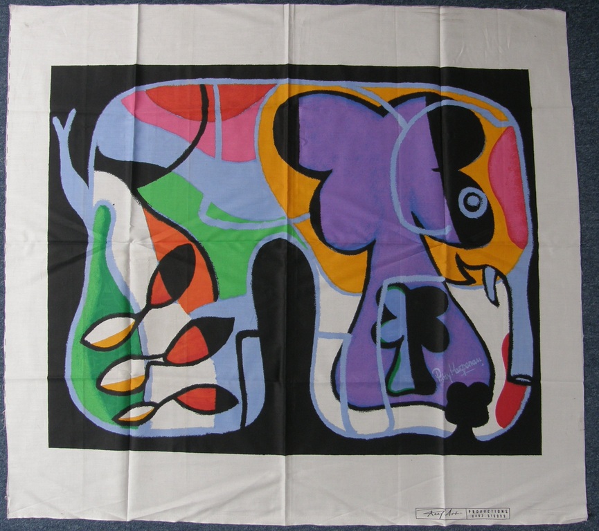 Patty Harpenau: Zeefdruk op linnen, gesigneerd in de druk verkocht voor € 40!