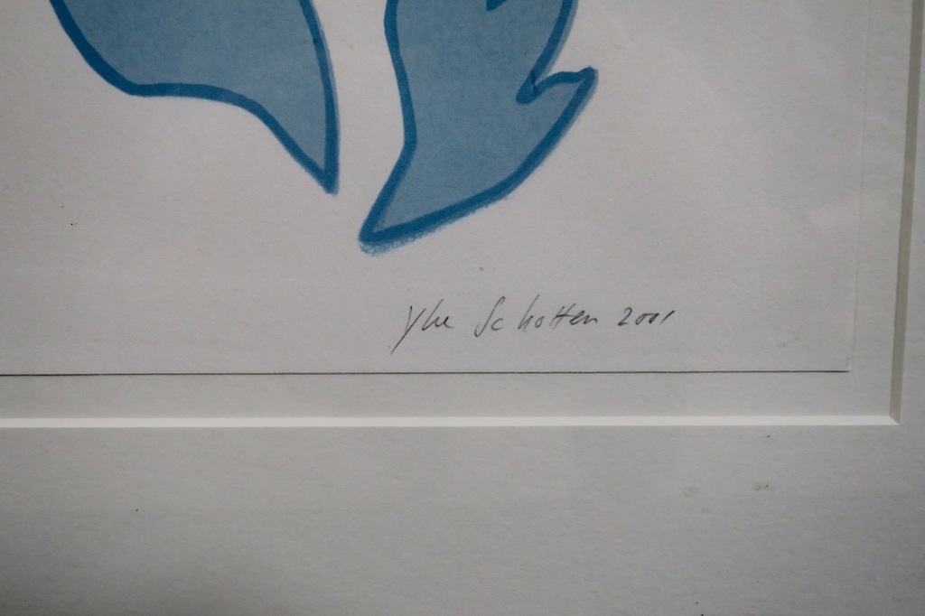 Yke Schotten: zeefdruk, Bladeren - Ingelijst kopen? Bied vanaf 20!