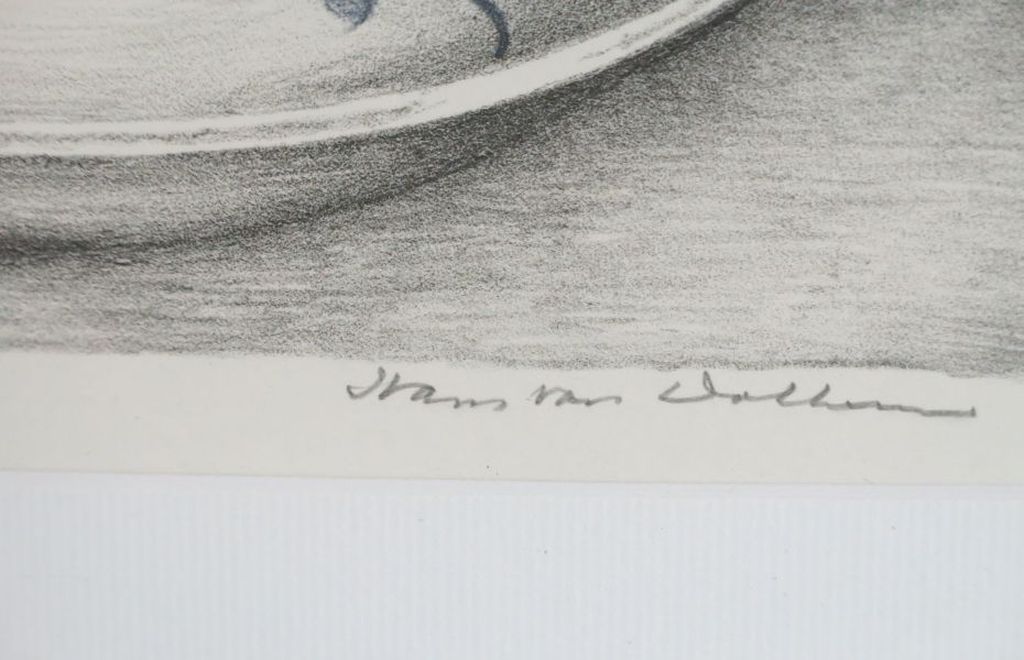 Hans van Dokkum: Litho, Stilleven met Chinese kom kopen? Bied vanaf 50!