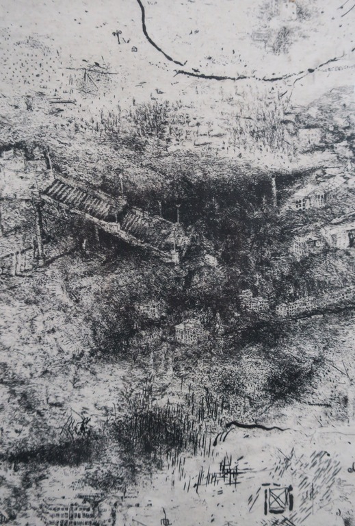 Onbekend gesigneerd: Ets, Meero V - Ingelijst (Zeer groot) kopen? Bied vanaf 50!