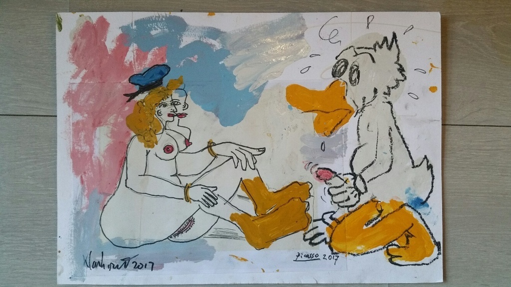 Peter Klashorst: Origineel werk, Dagobert Duck kopen? Bied vanaf 1!