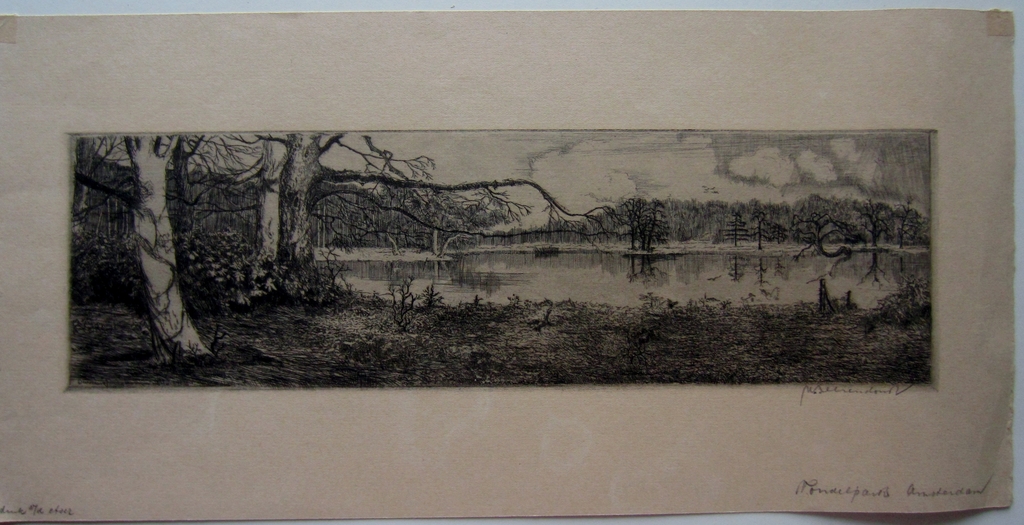 Theo Beerendonk (1905-1979) - ets Vondelpark te Amsterdam kopen? Bied vanaf 45!