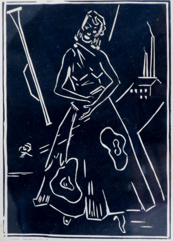 Henri Titselaar (1917-2013) - Den Bosch - Houtsnede Dansende jongedame kopen? Bied vanaf 1!