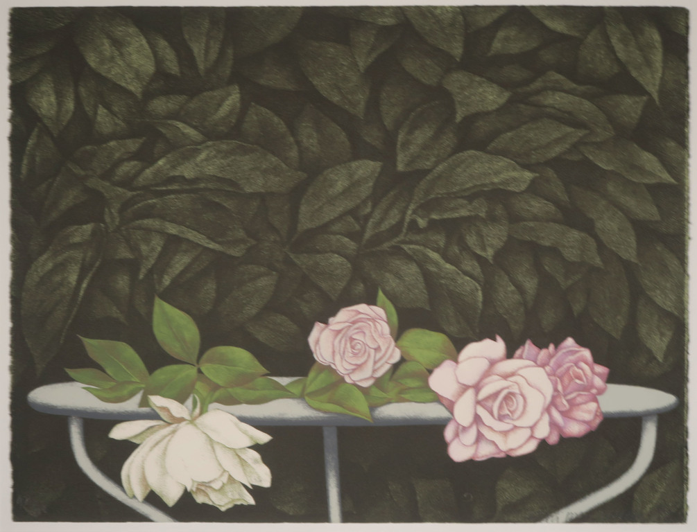 Jean Paul Vroom: Litho, Rozen op tuintafel kopen? Bied vanaf 1!