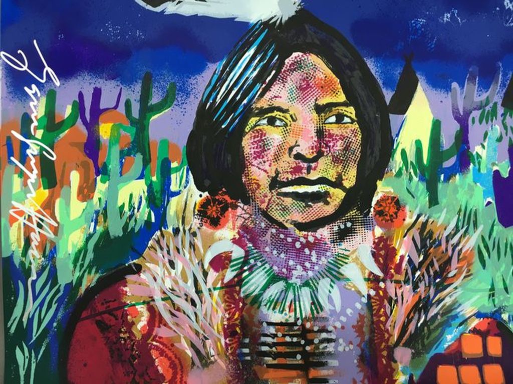 ESPEN GREGER HAGEN Gr.Zeefdruk(115x60cm) SANDKREEK Handgesigneerd verkocht voor € 70!